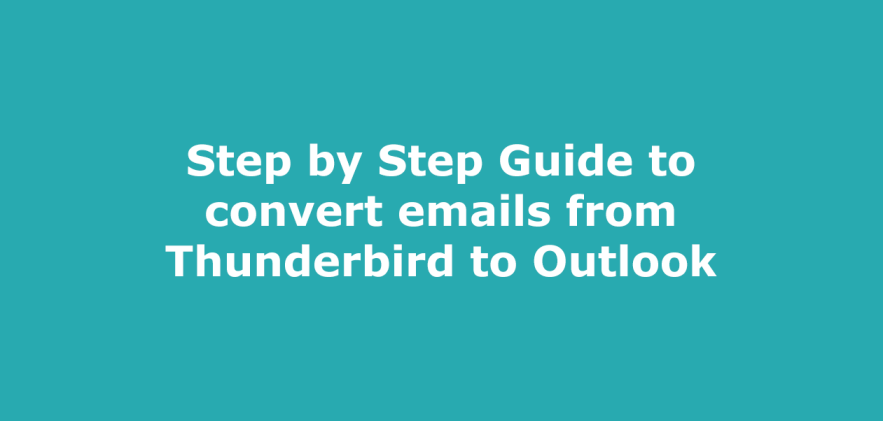 how to convert thunderbird mail to outlook 2013